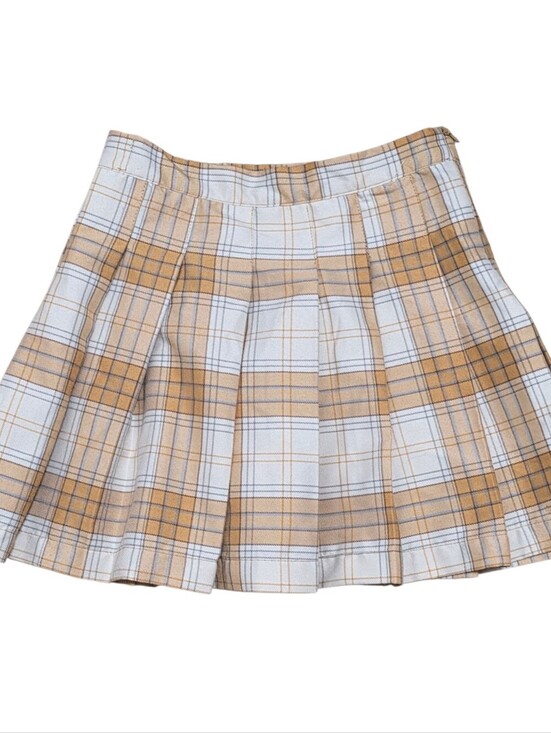 Jessica Simpson Dresses & Skirts - Jessica Simpson pleated yellow and white plaid skirt